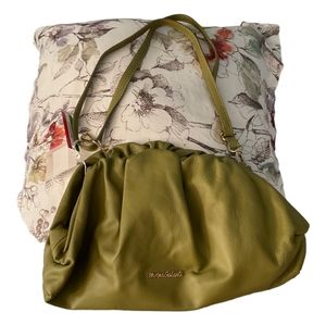 🆕MARINA GALANTI Made In Italy Leather Olive leather handbag closet is BOGO 💋